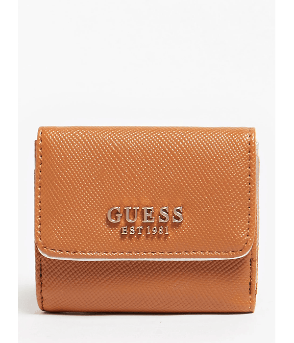 Carteira Mini em Saffiano Laurel Camel - Guess