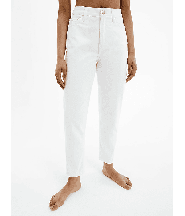 Mom Jeans Bordado nas Costas Branco - Calvin Klein 