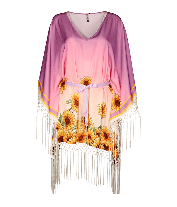 Vestido Kaftan Padrão Floral Sunshine - SAHOCO