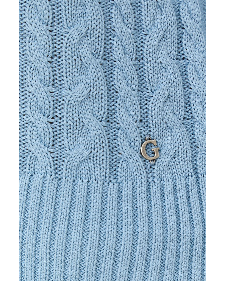Camisola em Malha Entrançada Florence Azul - Guess
