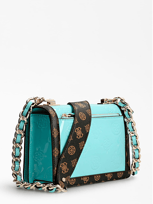 Crossbody Verniz Abey Azul - Guess