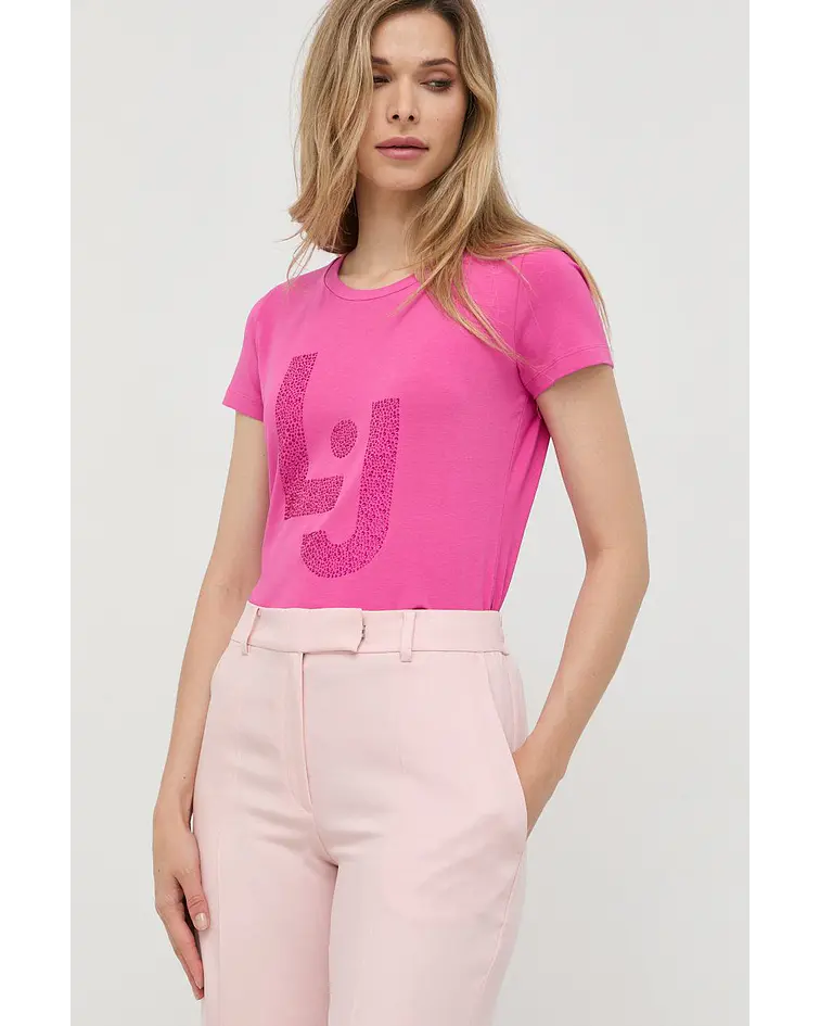 T-shirt com LJ Rosa - Liu Jo