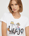 T-shirt com Bonequinha Branco - Liu Jo 