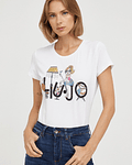 T-shirt com Bonequinha Branco - Liu Jo 