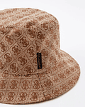 Chapéu Bucket em Tecido com Logo Aviana Bege - Guess