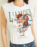 T-shirt de Cavas Lamour Branca - Guess 