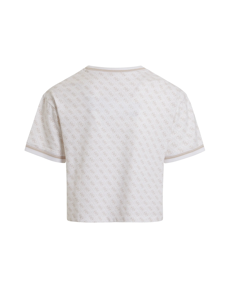 T-shirt com Logo Curta Branco - Guess 