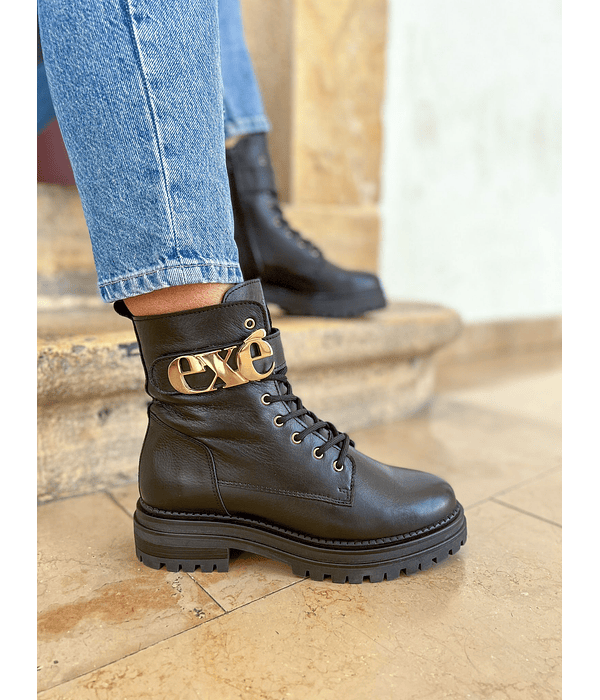 Bota Militar com Lettering 723KB Preto - Exé