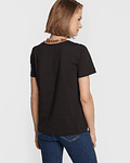 T-shirt com Gola com Logo - Calvin Klein