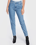 Calças Mom Jeans com Logo Bordado - Calvin Klein