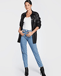 Calças Mom Jeans com Logo Bordado - Calvin Klein