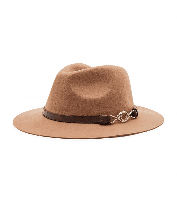 Chapéu de Aba Fedora Camel - Guess