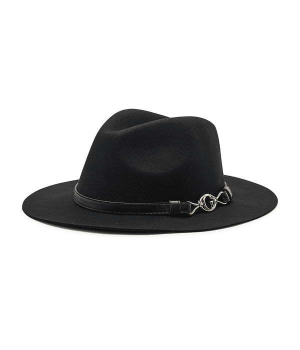 Chapéu de Aba Fedora Preto - Guess 