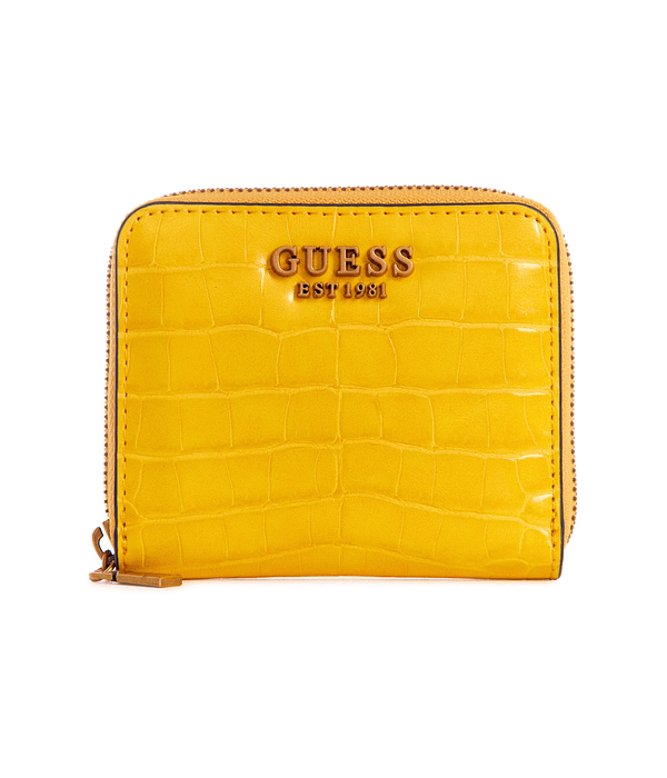 Carteira Pequena Croco Laurel Amarelo - Guess