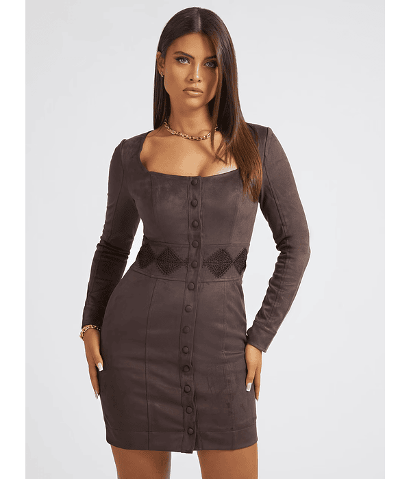 Vestido em Suede Amya - Guess