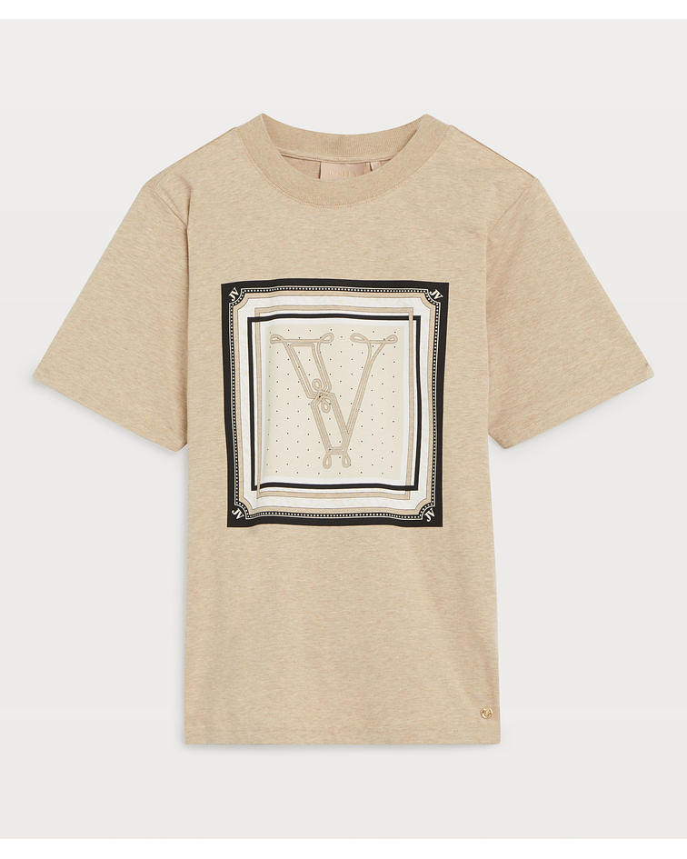 T-shirt Dorie Graphic Lenço  Bege - Josh V 
