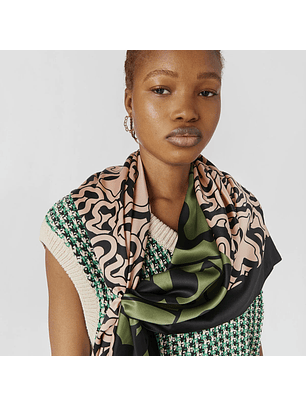 Lenço Quadrado Kaos Mini Evolution Patchwork Nude - TOUS