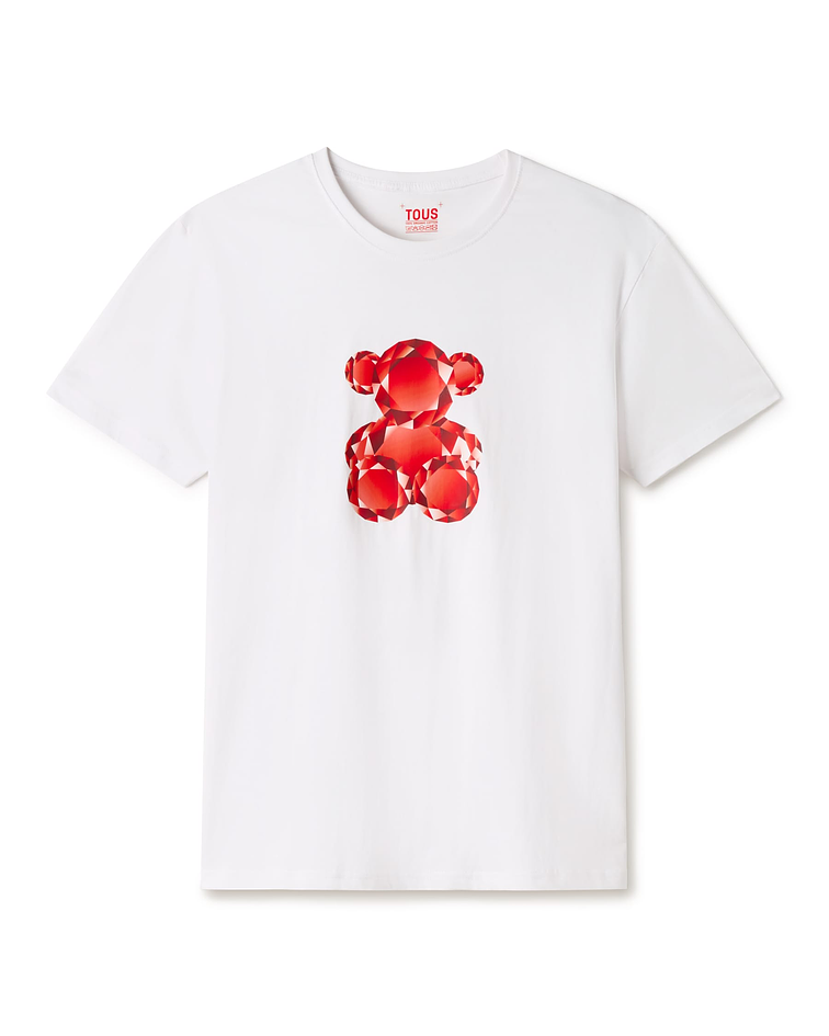 T-shirt Urso Rubi Branco - Tous 