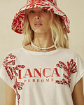 T-shirt Corais com Lantejoulas - Lança Perfume 