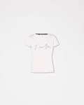 T-shirt com Decote em Renda Rosa - Liu Jo 