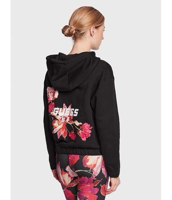 Casaco com detalhe floral Corine Preto - Guess 