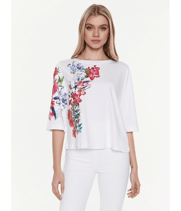 T-shirt Corte Solto Floral - Guess Marciano