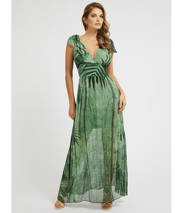 Vestido Comprido Venus Verde - Guess 