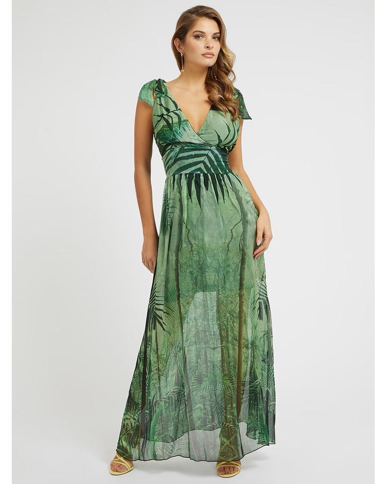 Vestido Comprido Venus Verde - Guess 