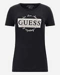 T-shirt Retângulo Laminado Preto - Guess 