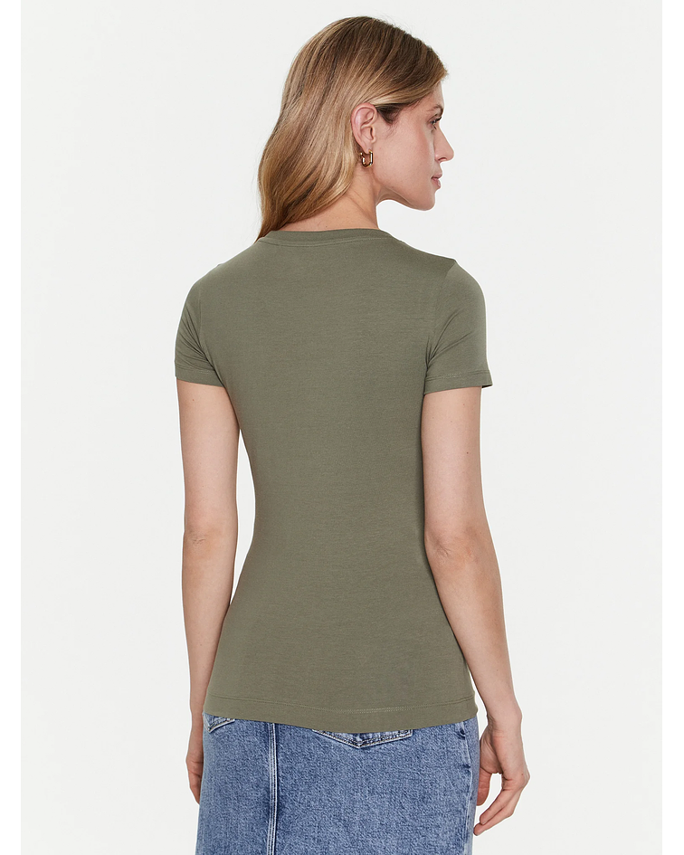 T-shirt Retângulo Laminado Verde - Guess 