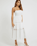 Vestido Comprido Safa Branco - Guess