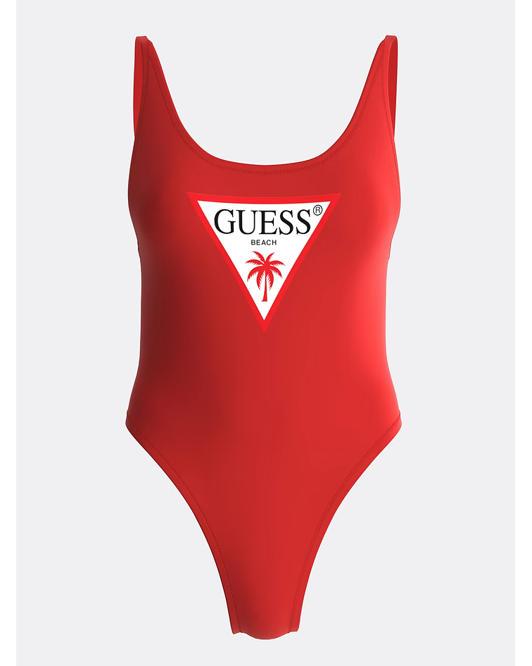 Fato de Banho Logo Vermelho - Guess