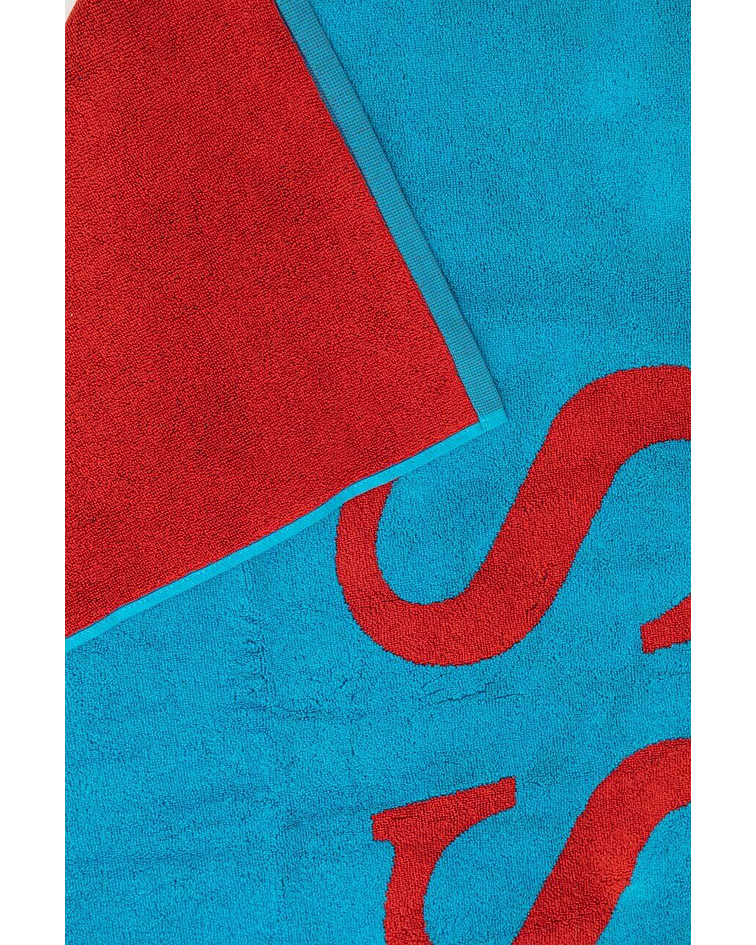 Toalha de Praia Lettering Azul e Vermelho - Guess