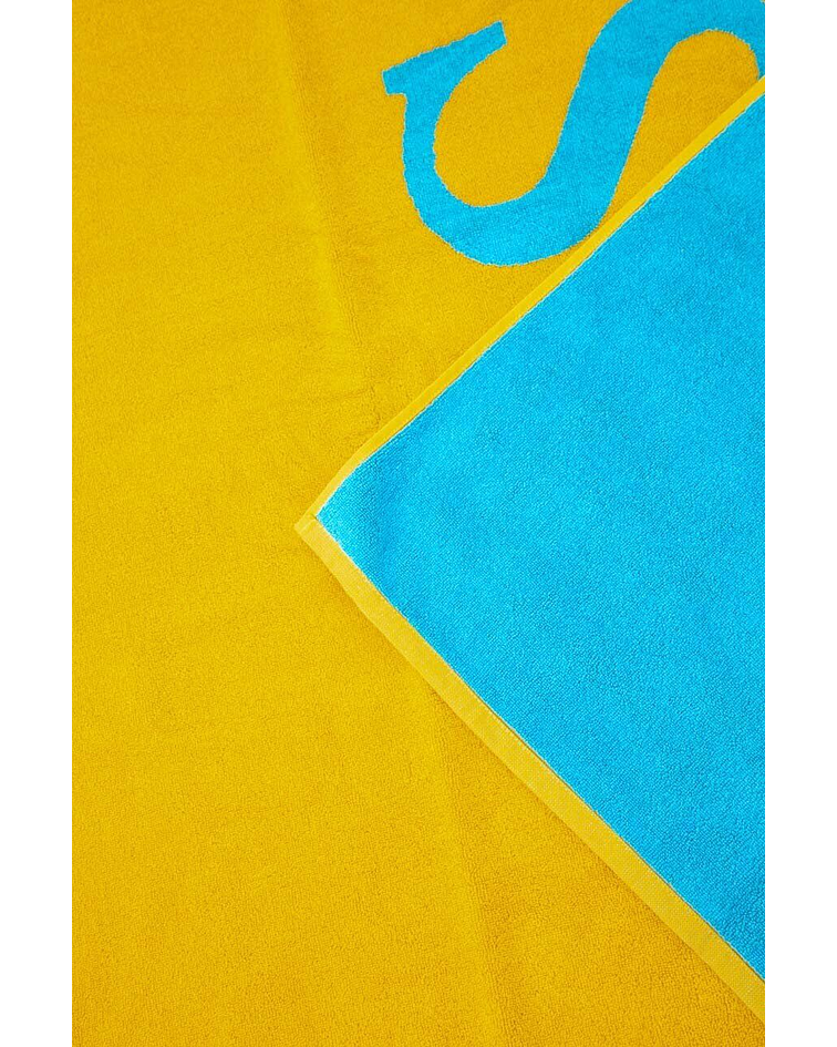 Toalha de Praia Lettering Amarelo e Azul - Guess
