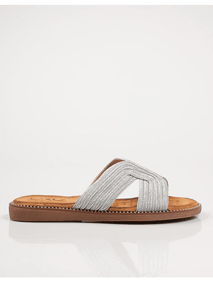 Chinelo em Macramé ZF1982-F5 Prata - Exé