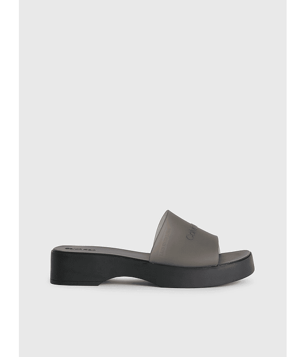 Chinelo com Salto em Borracha Preto - Calvin Klein 