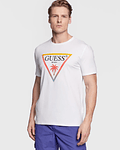 T-shirt Triângulo em Gradiante Branco - Guess