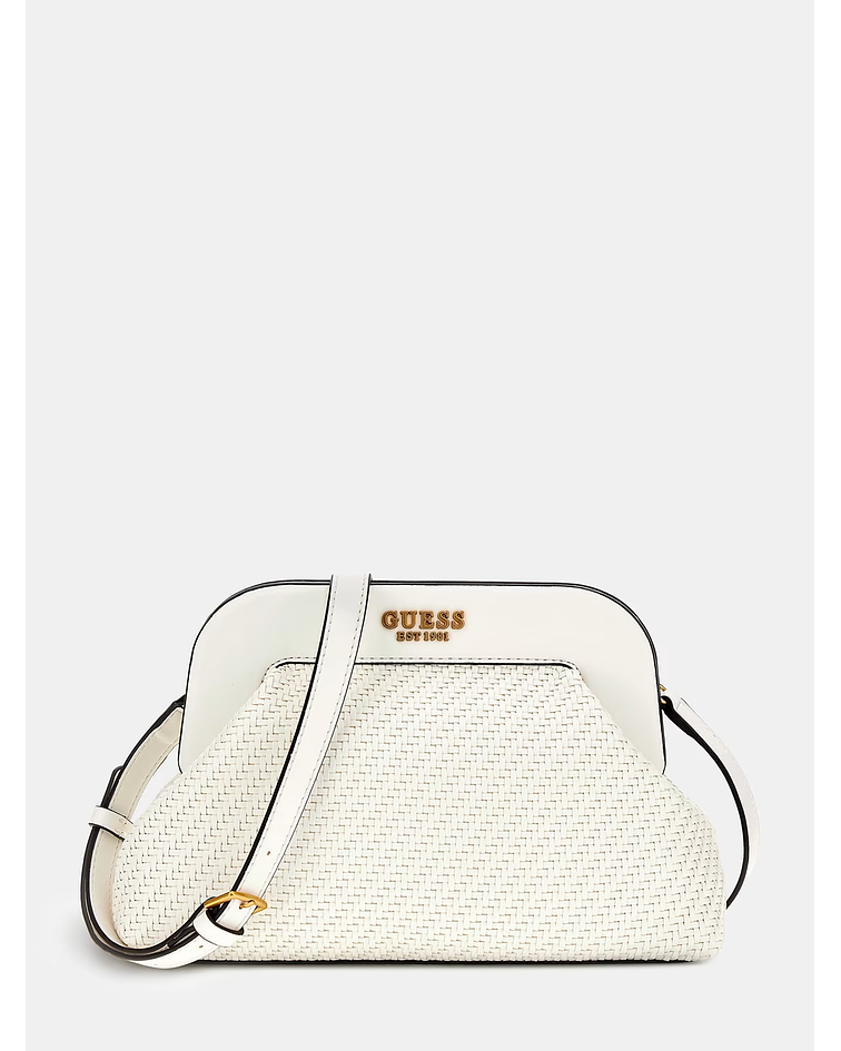 Clutch / Crossbody Encanastrada Abey Branca Guess