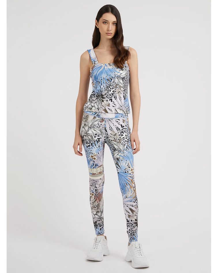 Top de Alças Carlene Animal Foliage Azul  - Guess 