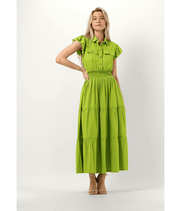 Vestido Comprido Verde Lima - Liu Jo 