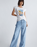 T-shirt com Estampa Amalfi Branco - Liu Jo