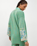 Casaco / Kimono em Malha com Lurex Verde - Liu Jo 