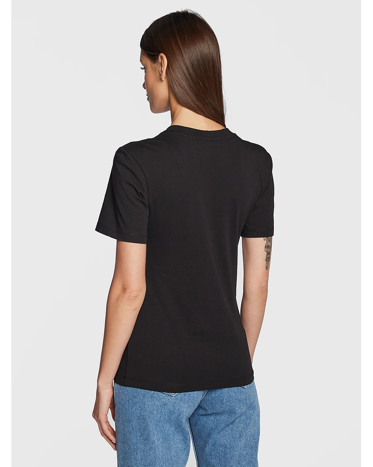 T-shirt Micro Logo Decote em V Preto - Calvin Klein