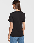 T-shirt Micro Logo Decote em V Preto - Calvin Klein