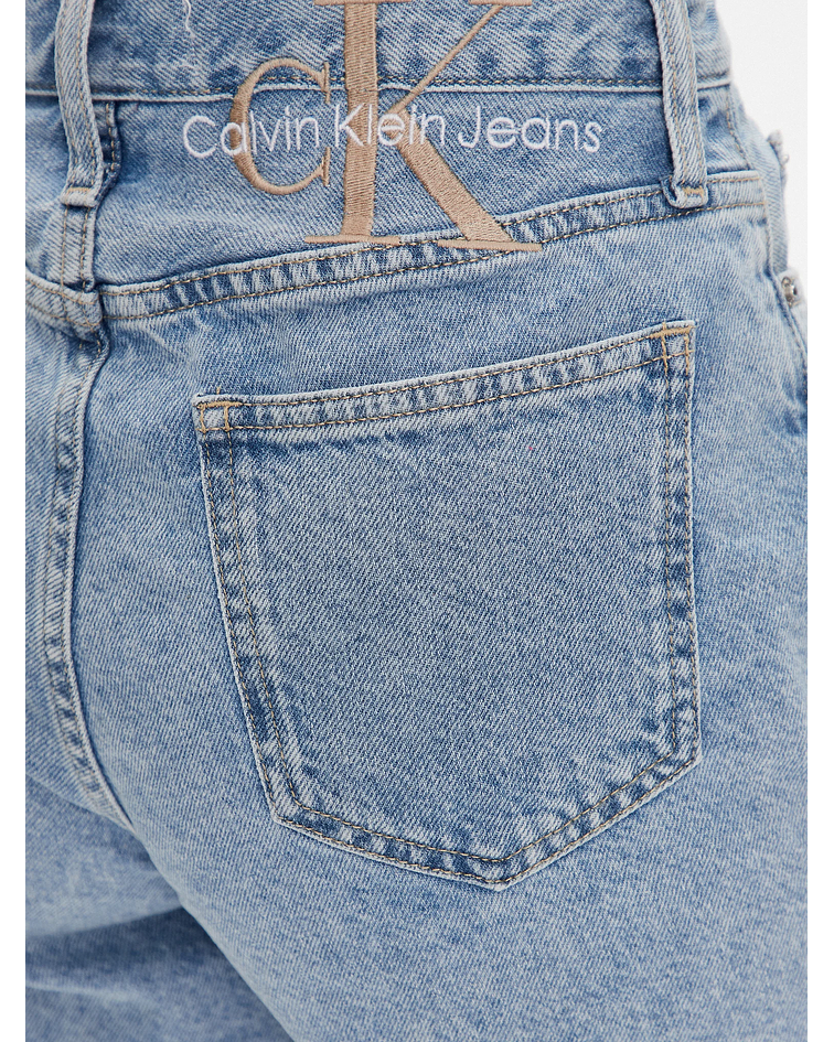 Calções em Ganga com Logo Bordado - Calvin Klein 