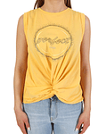 T-shirt com Nó Perfect Amarela - Liu Jo