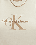 Top de Cavas de Malha Canelada Bege - Calvin Klein