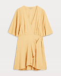 Vestido Curto de Trespasse Blake Amarelo/Bege - Josh V