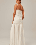 Vestido Comprido de Alças Branco - Lança Perfume