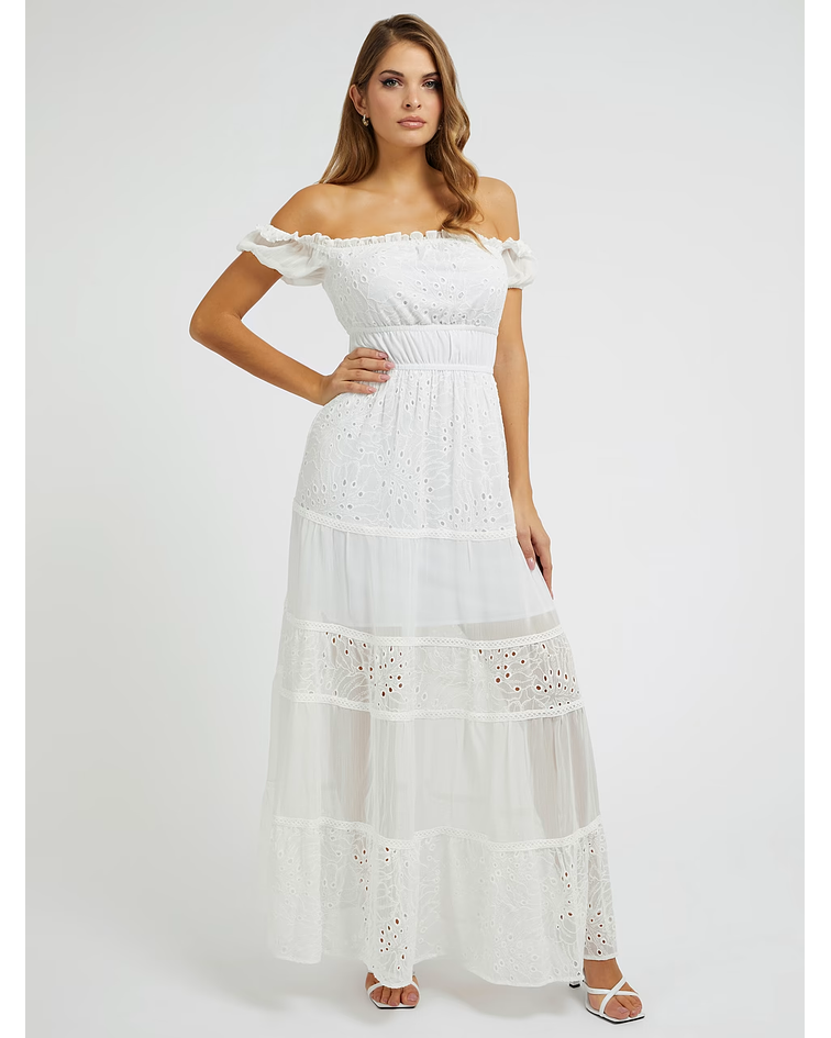 Vestido Comprido Zena Branco - Guess
